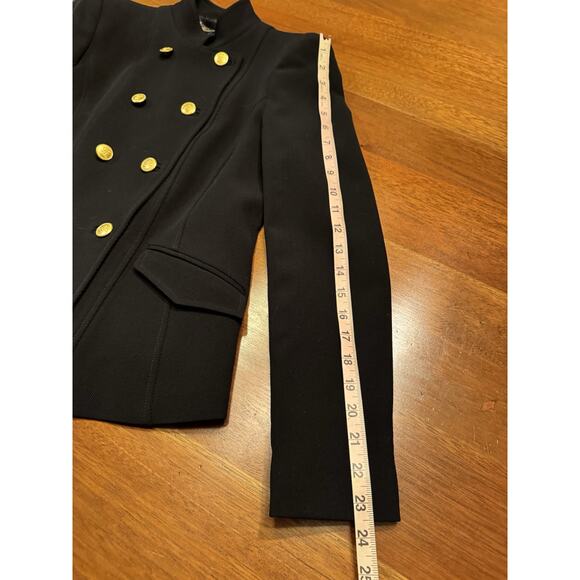 Size 4 Brooks Brothers Italy Tolley 1900 Double Breasted Jacket Gold Logo Button - Picture 11 of 12